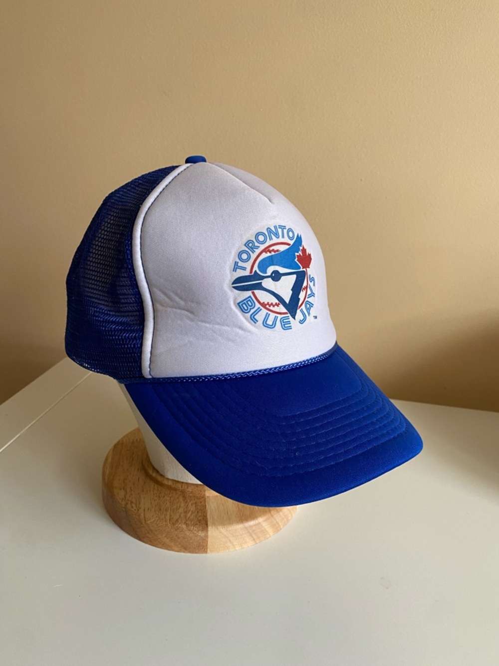 Toronto Blue Jays Trucker Hat - White & Royal Blue Made By OTTO - Picture 2 of 10